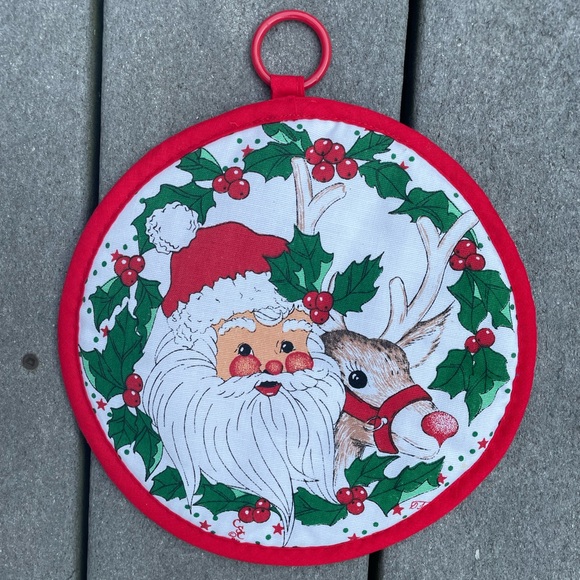 🆕 Santa and Reindeer Holiday Pot Holder - Picture 1 of 2